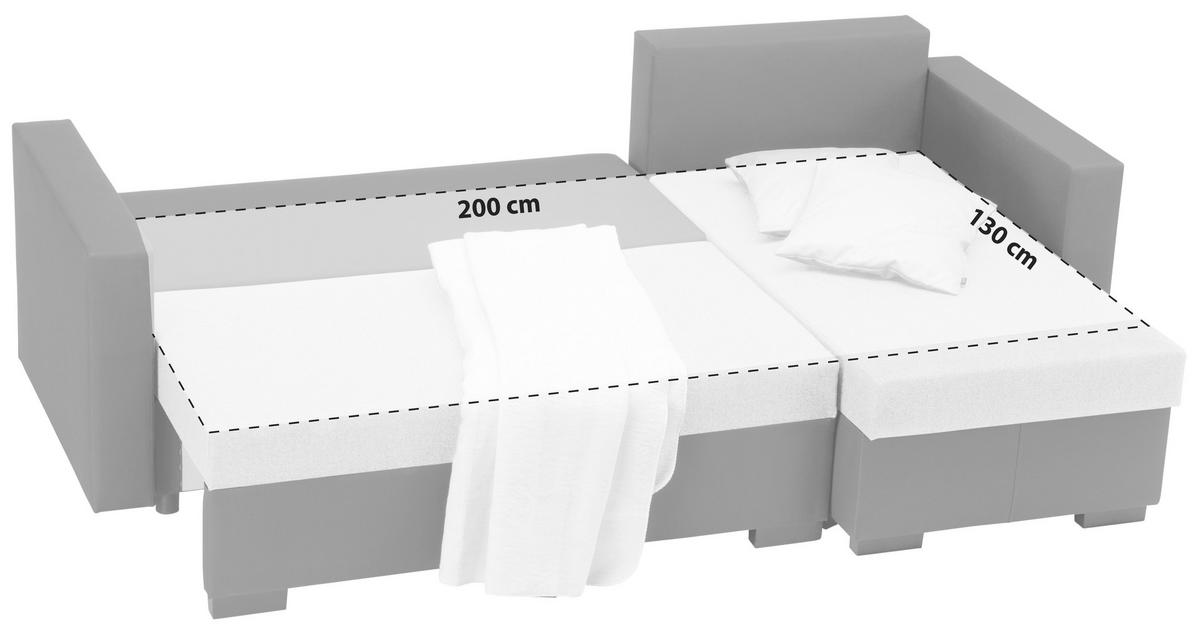 Ecksofa Karol - Türkis/Schwarz, MODERN, Textil (230/140cm) - P & B