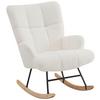 Schaukelstuhl Omar - Ecru/Beige, MODERN, Textil/Metall (67/85/85cm) - P & B