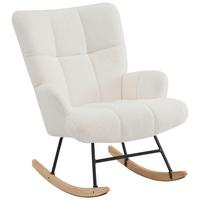 Schaukelstuhl Omar - Ecru/Beige, MODERN, Textil/Metall (67/85/85cm) - P & B