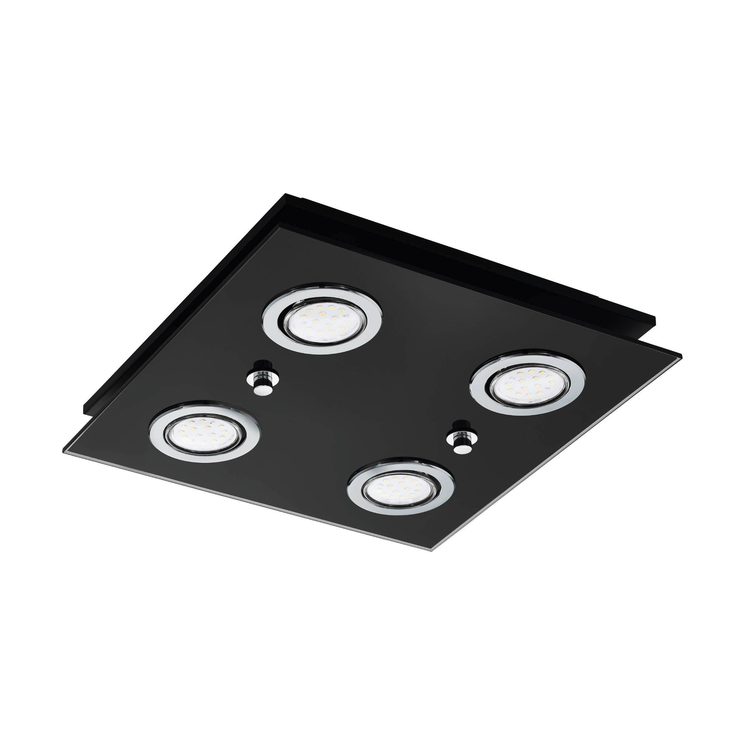 LED-Deckenleuchte GRATTINO in Schwarz