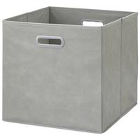 Skladací box Elli, 33/33/32cm - sivá, Konventionell, kartón/textil (33/33/32cm) - Mömax
