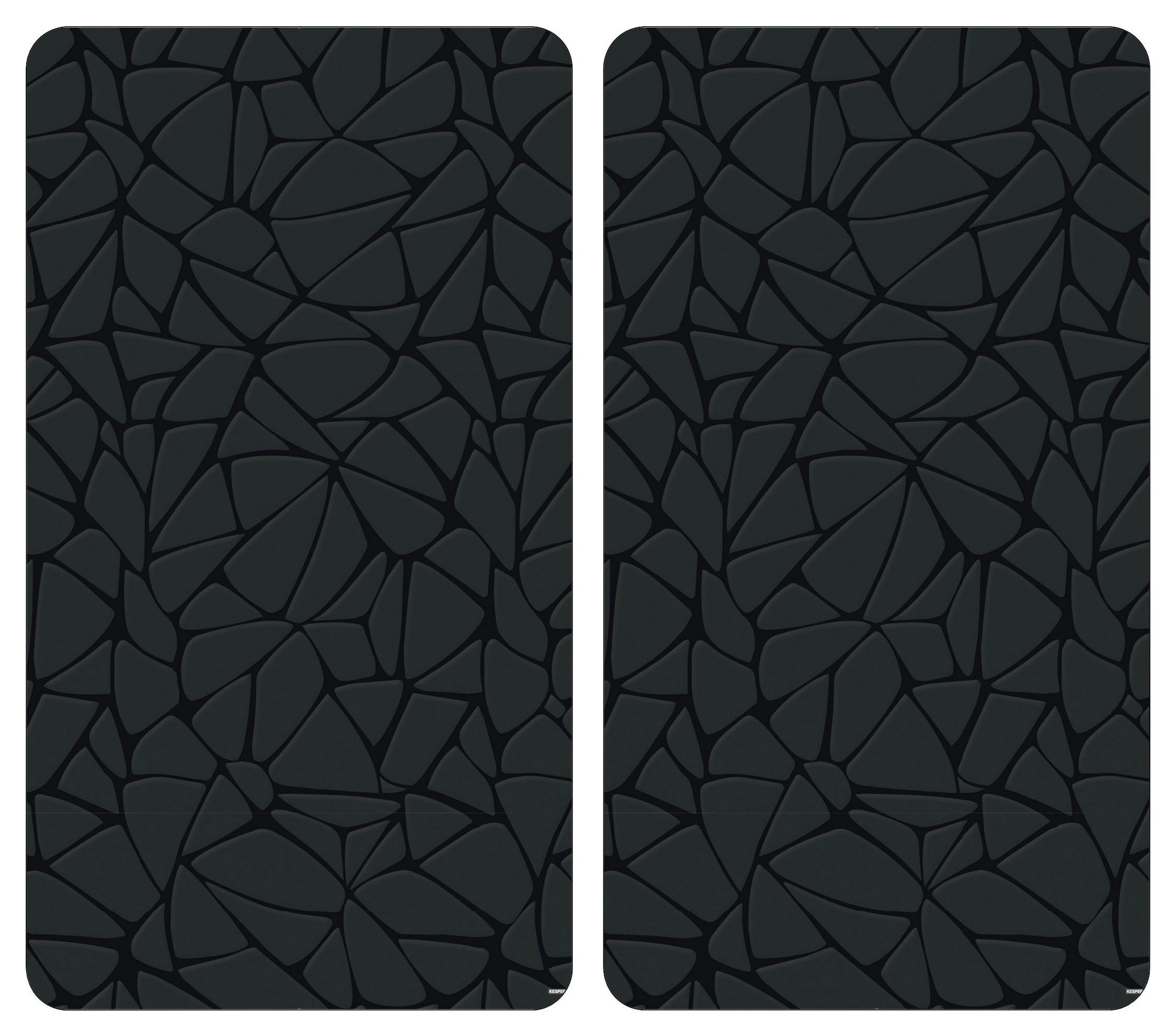 Herdabdeckplatte Schwarz/Mosaik B: 28,5 cm - Schwarz, Basics, Glas (50/28.5/0.4cm) - Kesper