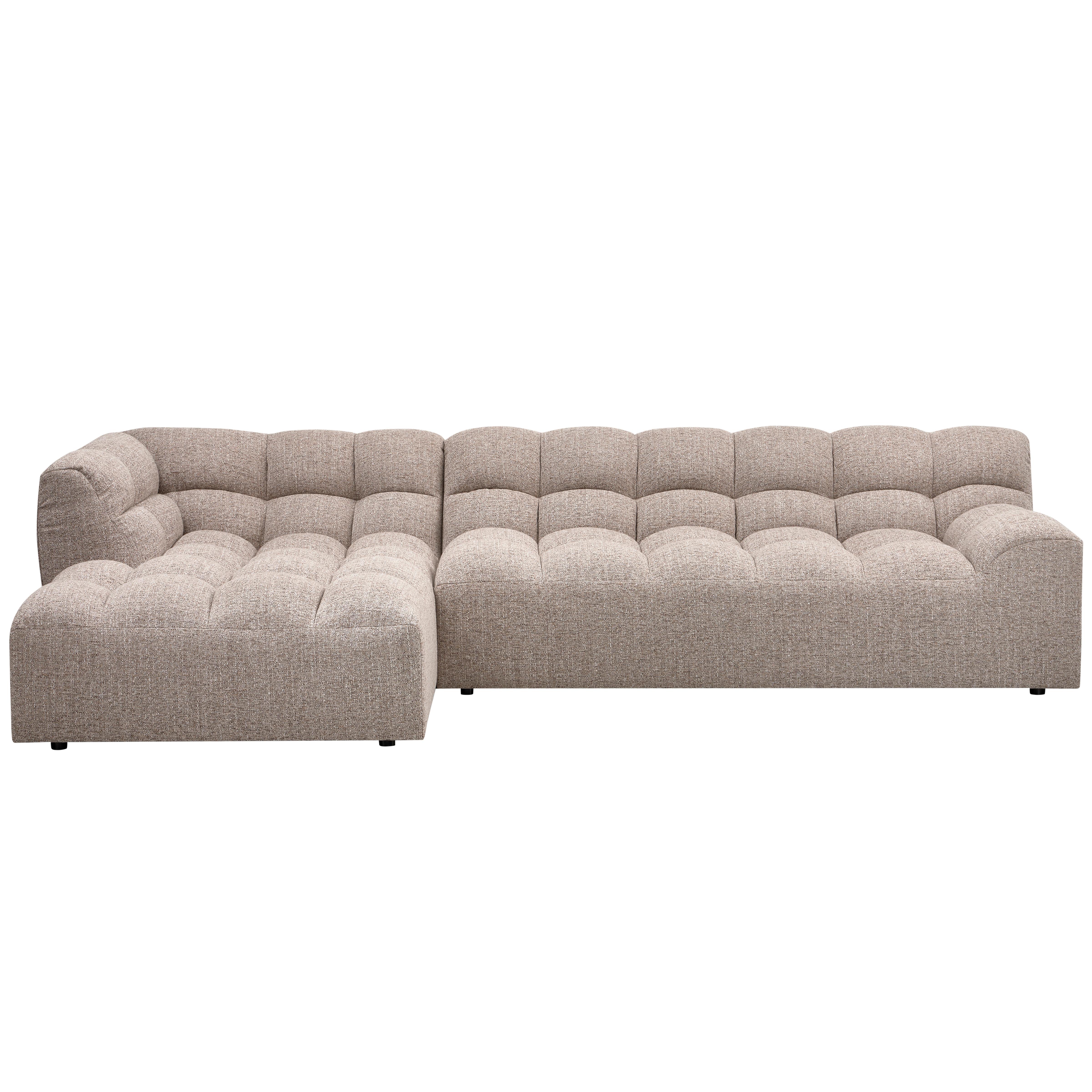 ECKSOFA Allure Braun S: 165x324cm - Schwarz/Braun, Design, Textil (165/324cm) - Livetastic