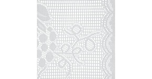 Kurzgardine Transparent Lace Bxl: 60x90 Cm Mit Blumenmotiv - Weiß, KONVENTIONELL, Textil (60/90cm) - Ondega