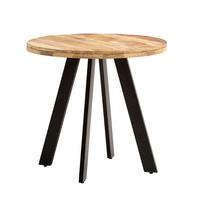 ESSTISCH Braun L: 80 cm - Schwarz/Braun, Design, Holz/Metall (80/80/75cm) - MID.YOU