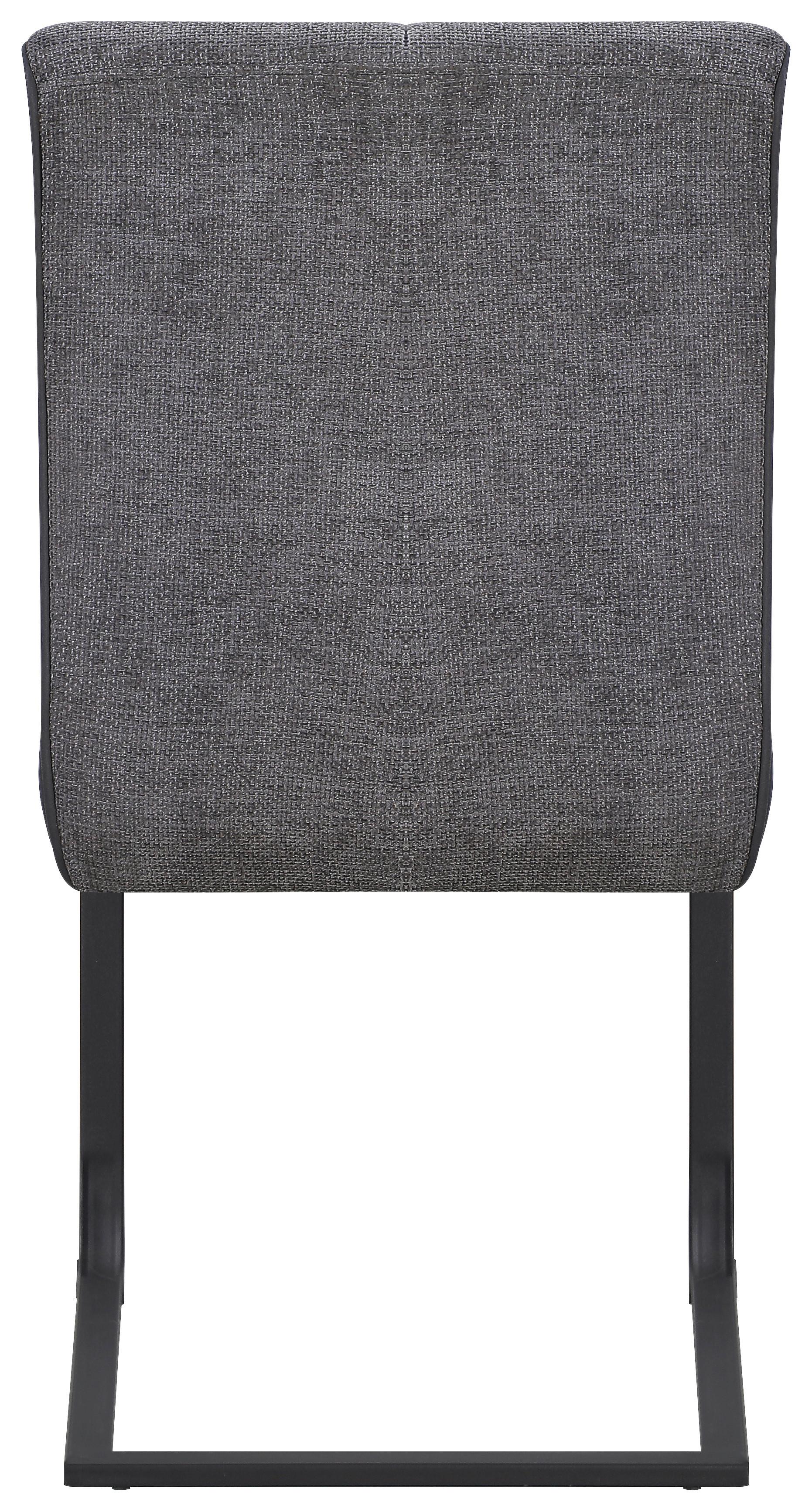 Schwingstuhl Pag - Schwarz/Grau, KONVENTIONELL, Textil/Metall (49/91/60cm) - MID.YOU