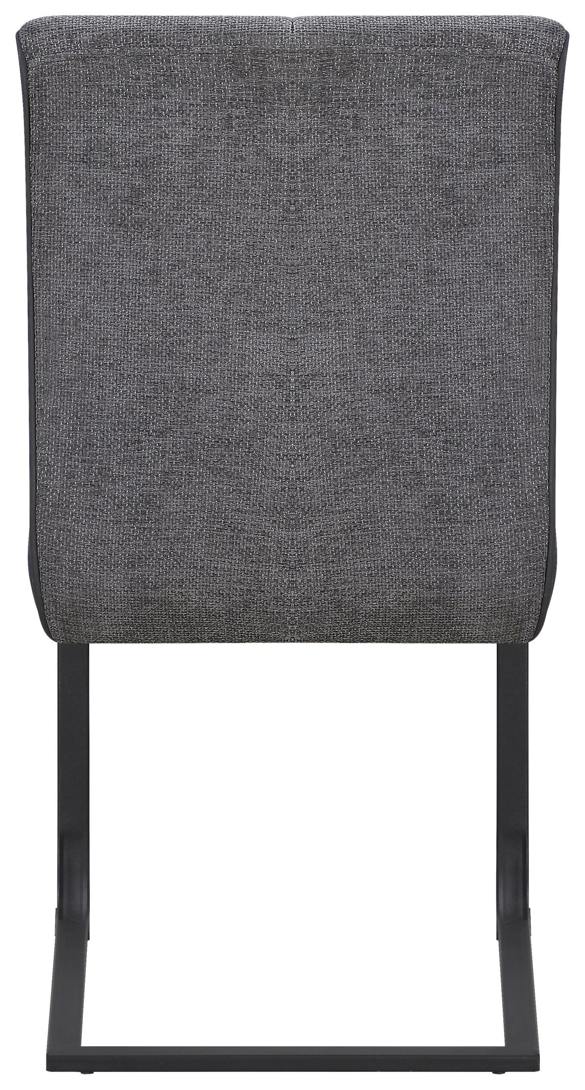 Schwingstuhl Pag - Schwarz/Grau, KONVENTIONELL, Textil/Metall (49/91/60cm) - MID.YOU