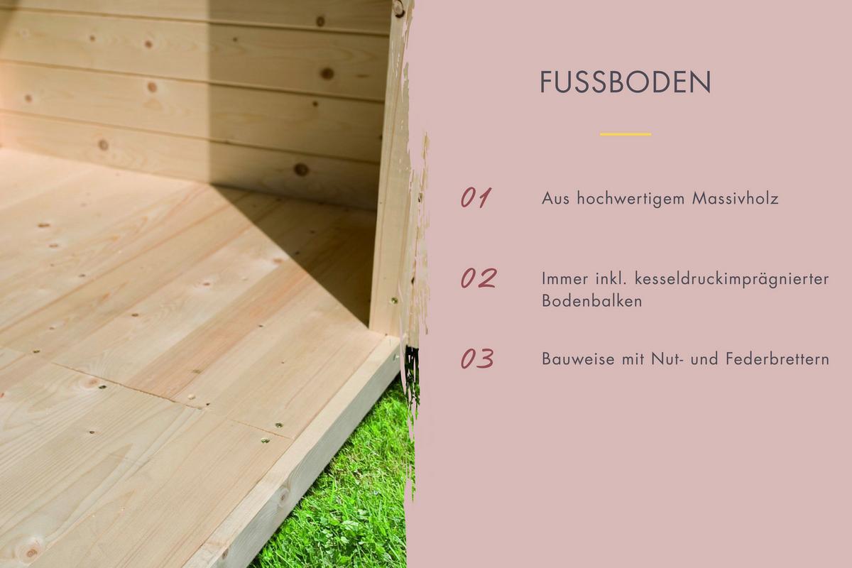 Saunahaus Areluna 2 219/244/287 cm - Schwarz, Basics, Holz (219/244/287cm)