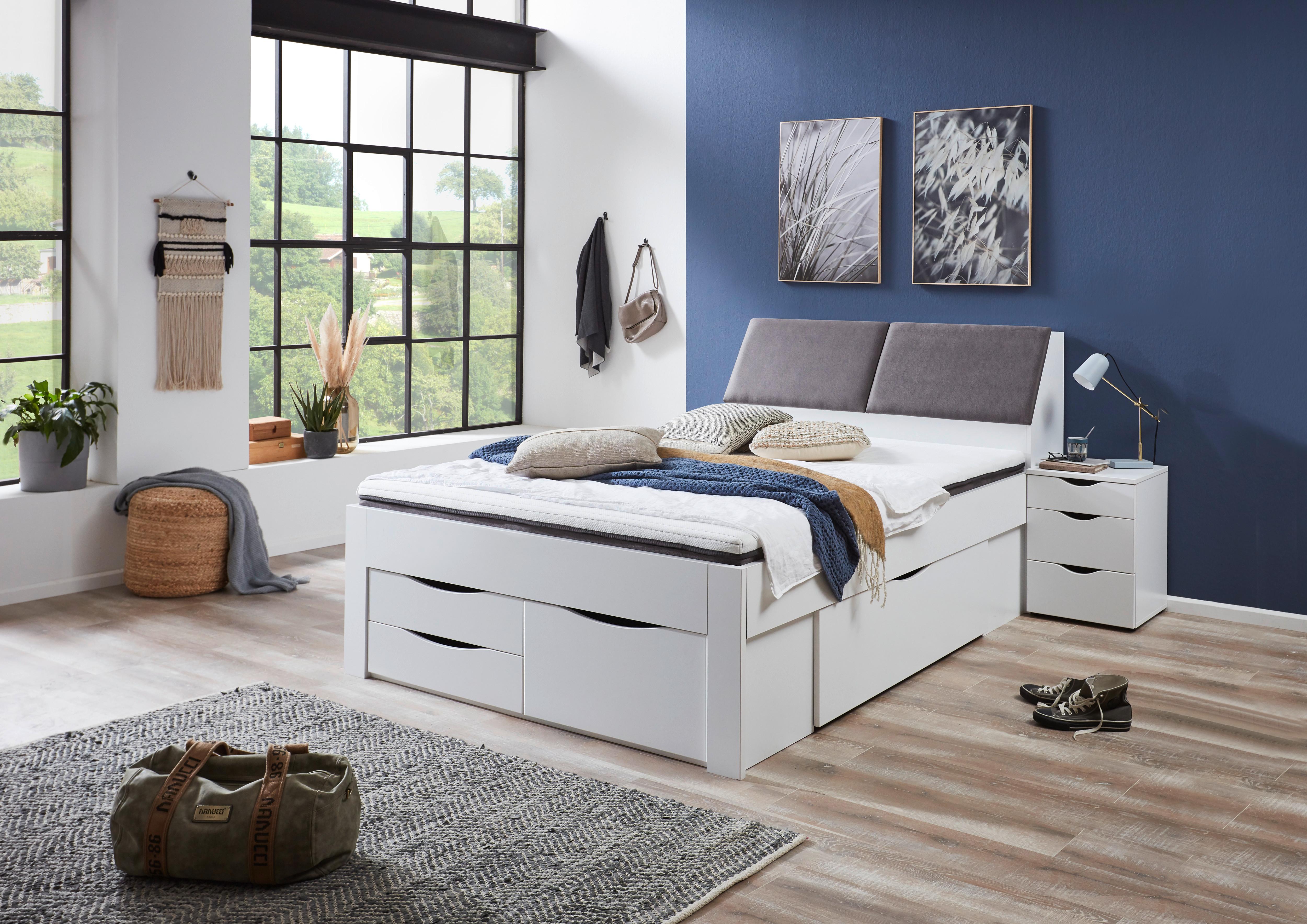 Weiß Dekor  3 Schubkästen  auf Rollschubführungen  B/H/T:ca.55/40/39cm