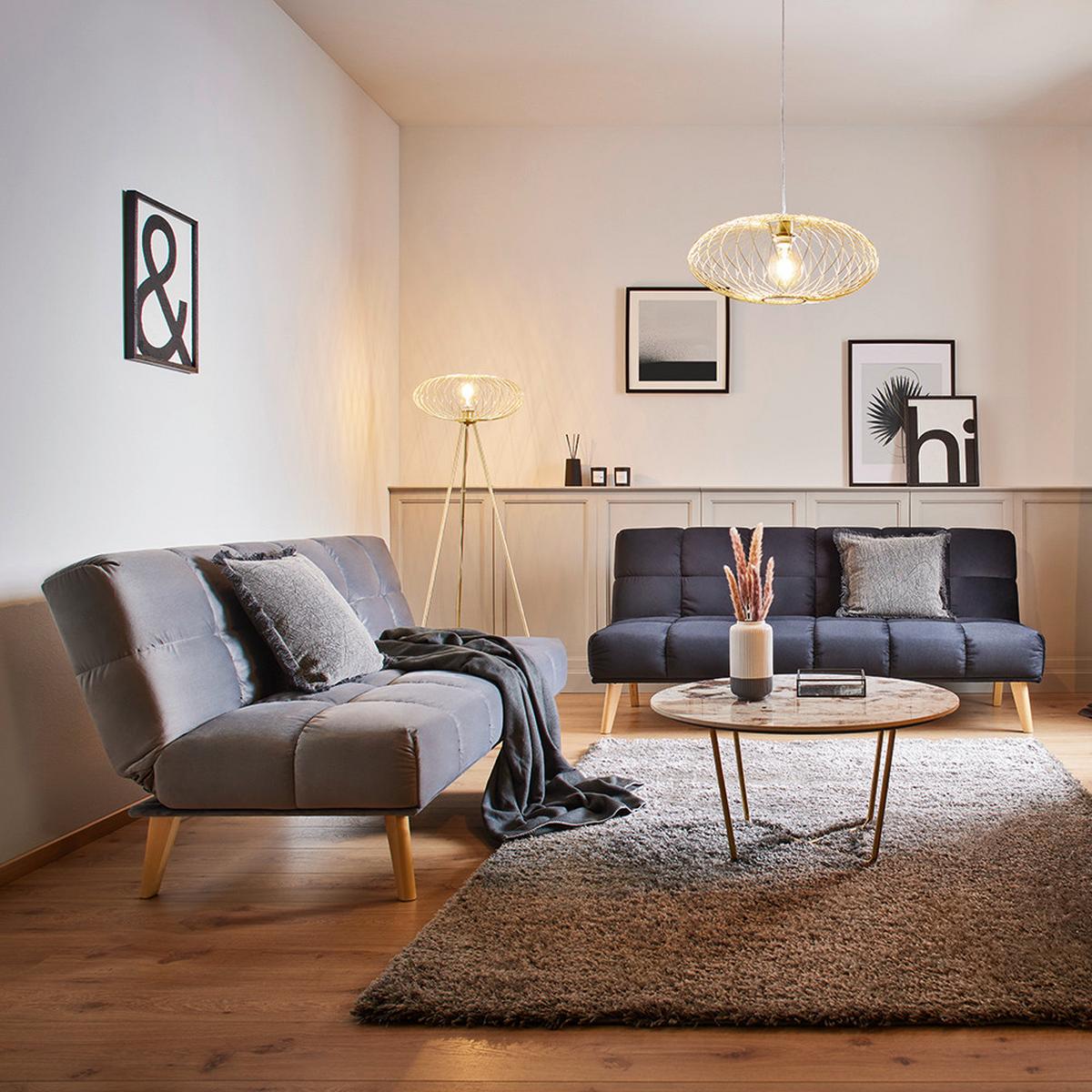 Rozkladacia pohovka ALVA, tmavosivá - prírodná farba/tmavosivá, Modern, drevo/textil (185/80/88cm) - Bessagi Home