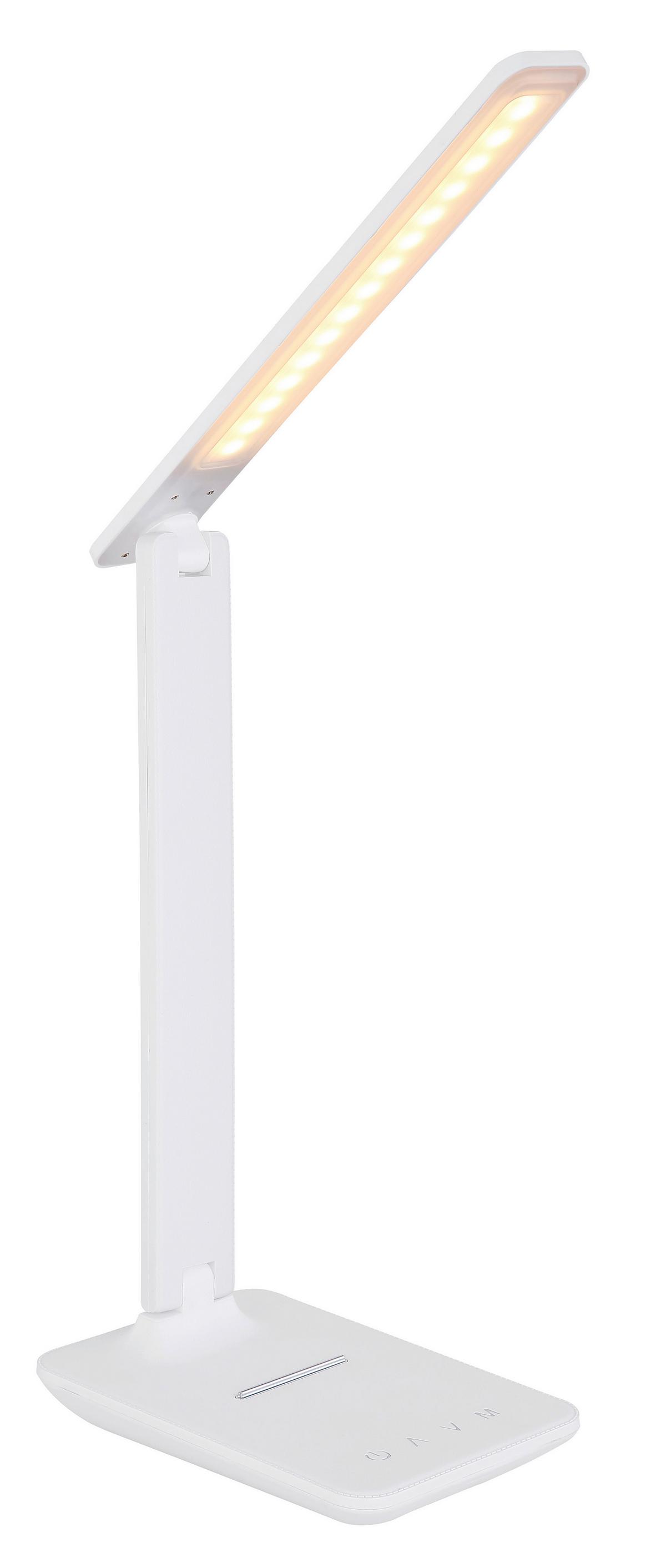 LED-Tischlampe dimmbar Opal/Weiß Touch - Opal/Weiß, Design, Kunststoff (28,5/11,5/56,5cm) - Globo