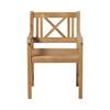 Gartensessel Rosenborg, Natur 89x89x59 cm, Echtholz - Teakfarben, Natur, Holz (59/89/59cm) - Gardenson