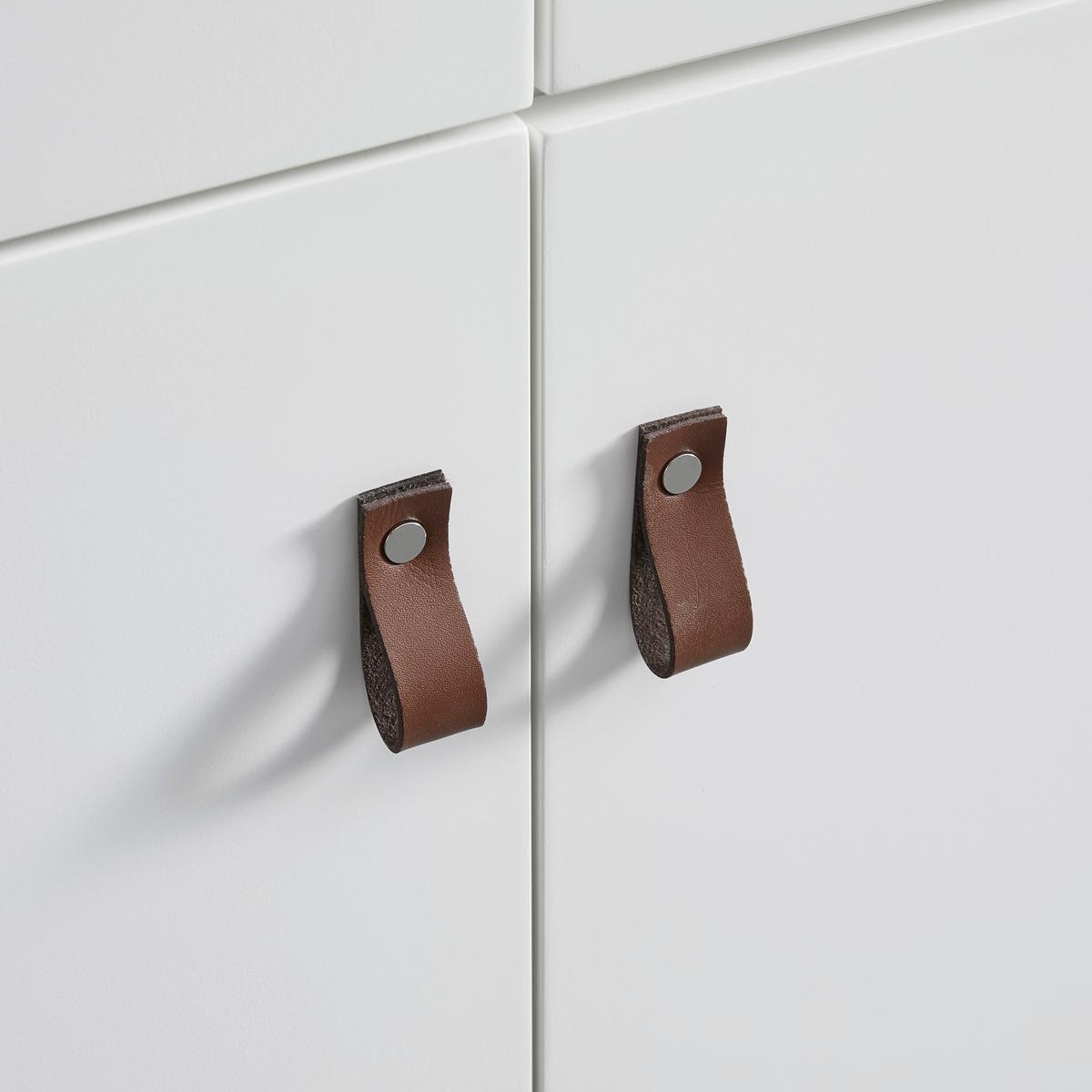 Komoda MICK - bílá/černá, Moderní, textil/plast (138/80/40cm) - Bessagi Home