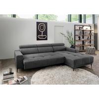 Ecksofa Intera Anthrazit S: 276x188 Cm - Anthrazit/Schwarz, KONVENTIONELL, Textil (276/188cm) - Livetastic