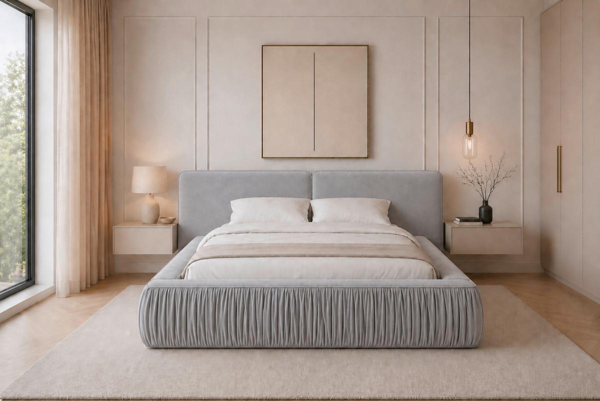 POLSTERBETT Vanessa Creme 160x200cm - Creme/Schwarz, MODERN, Holz/Metall (160/200cm) - MID.YOU