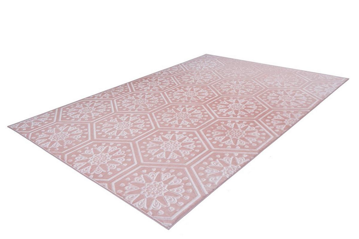 Flachwebteppich Rosa, BxL: ca. 160x230 cm - Rosa, KONVENTIONELL, Textil (160/230cm) - Kayoom