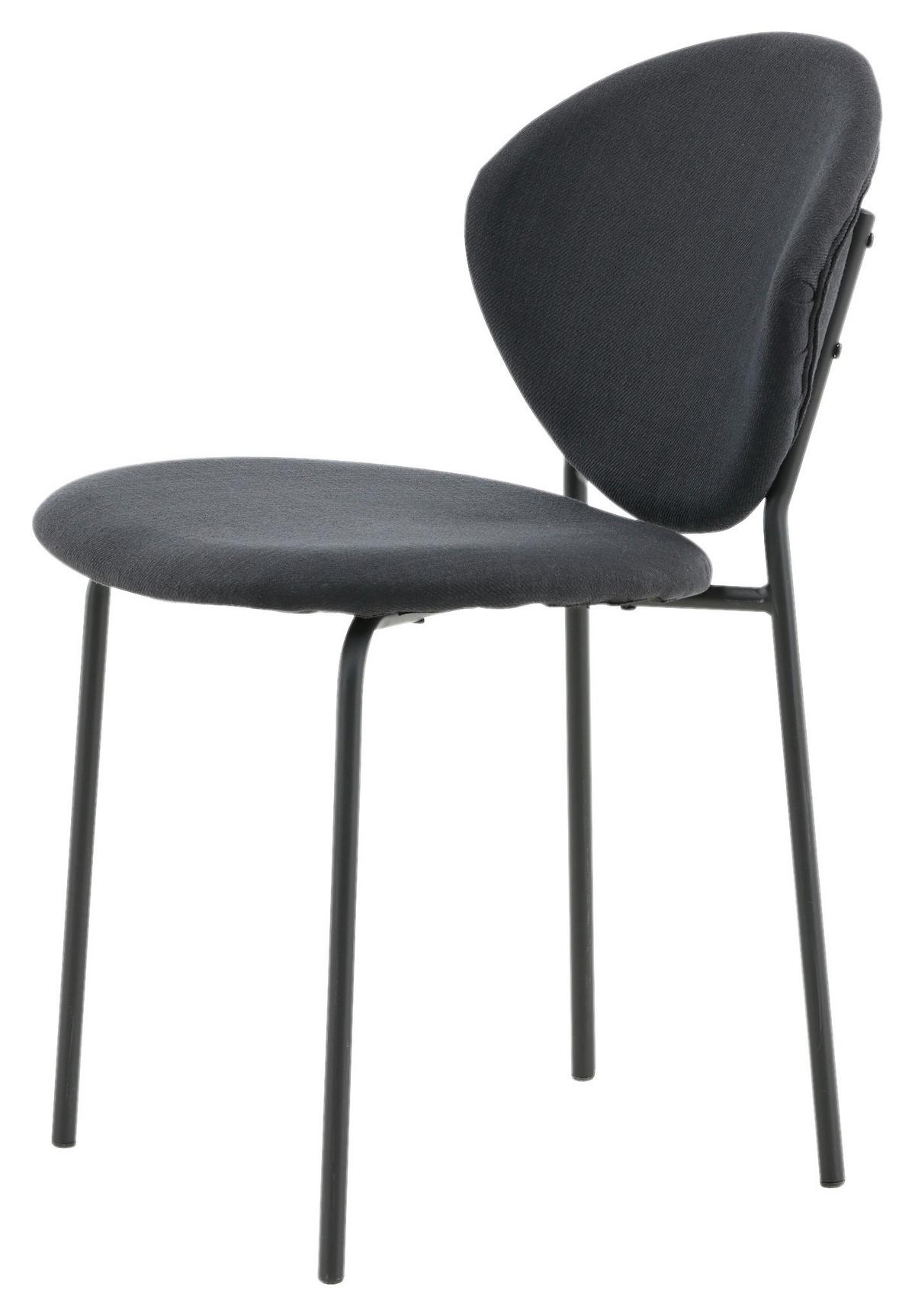 Stuhl-Set Vault - Schwarz, Design, Kunststoff/Textil (46/80/62cm) - Livetastic