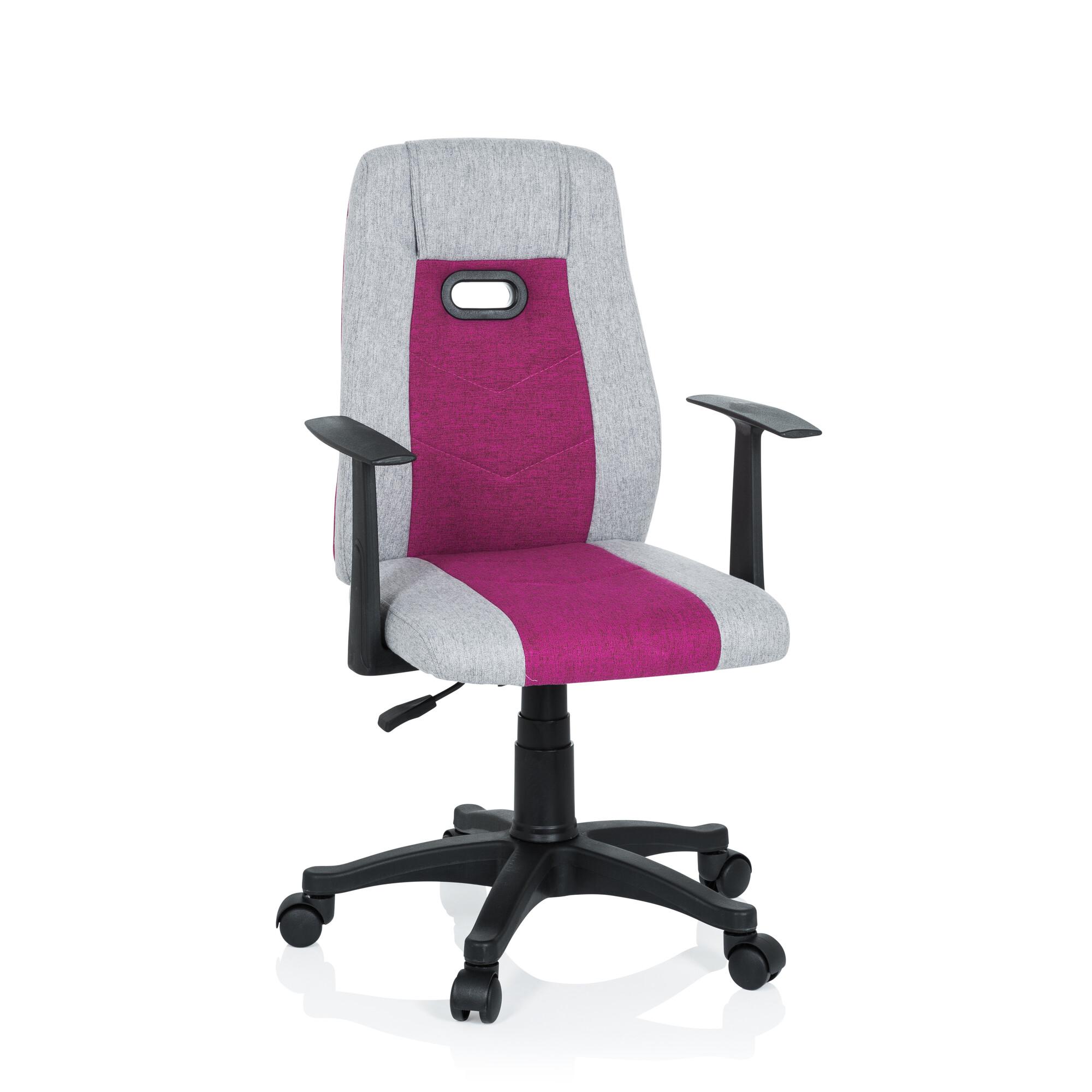 Jugenddrehstuhl Kiddy Extra Pink/Grau - Pink/Schwarz, Basics, Kunststoff (55/95-105/45cm) - MID.YOU