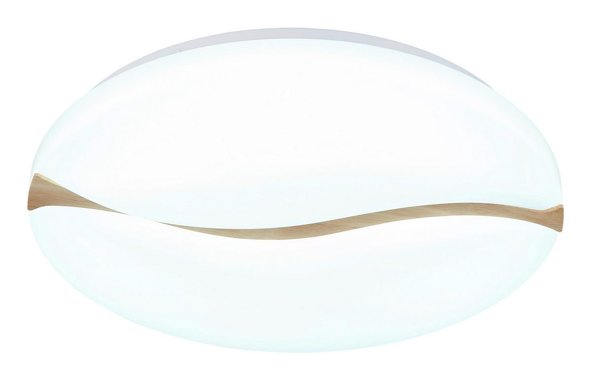 STROPNÉ LED SVIETIDLO LETICIA - hnedá/biela, Basics, kov/drevo (33/7cm) - Globo