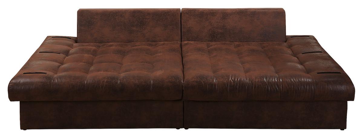 Bigsofa Naomi Dunkelbraun B: 284 Cm - Dunkelbraun/Schwarz, Design, Textil (284/94/148cm) - Livetastic