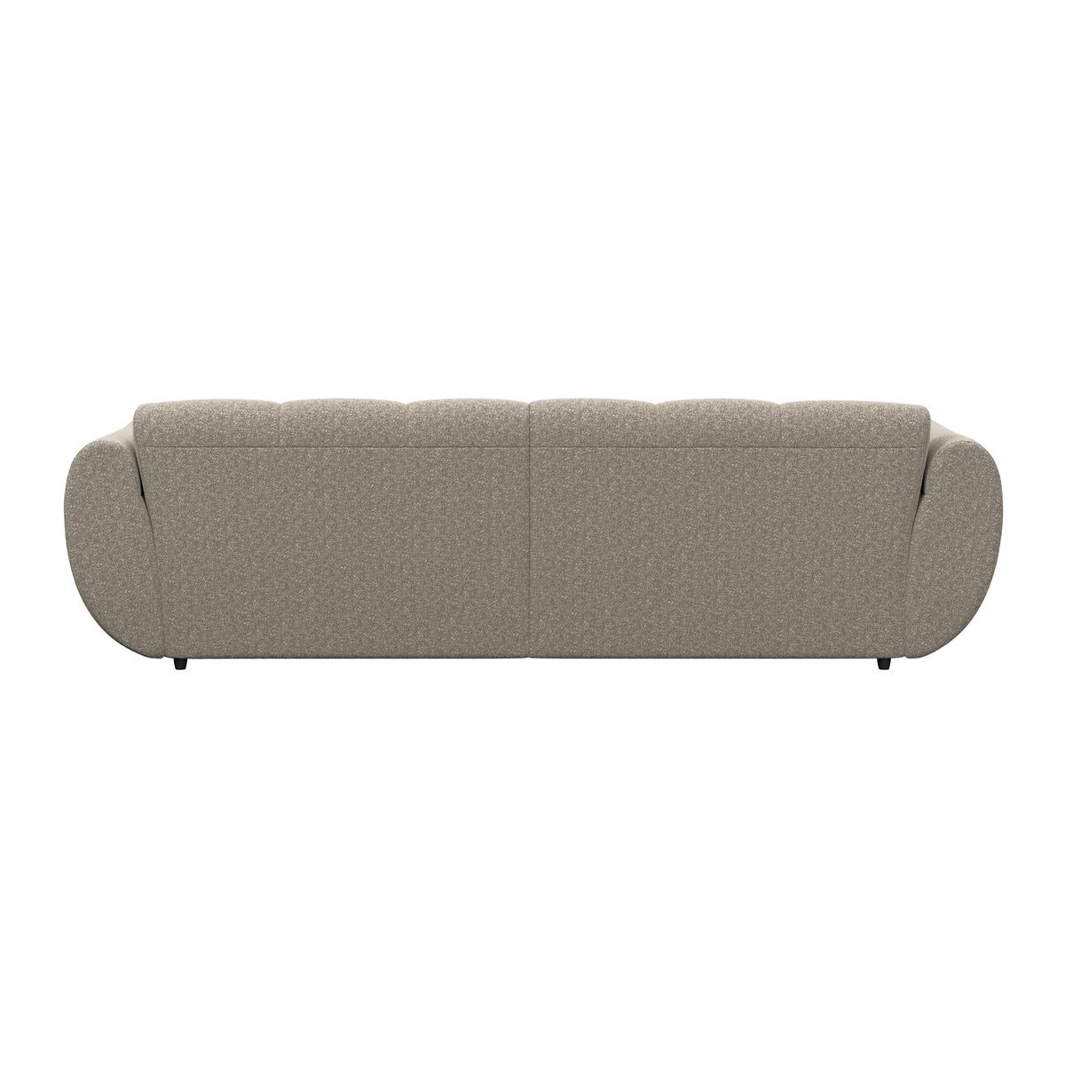 Ecksofa Panda Chenille beige, 280x178cm - Beige/Schwarz, Trend, Textil (280/178cm)