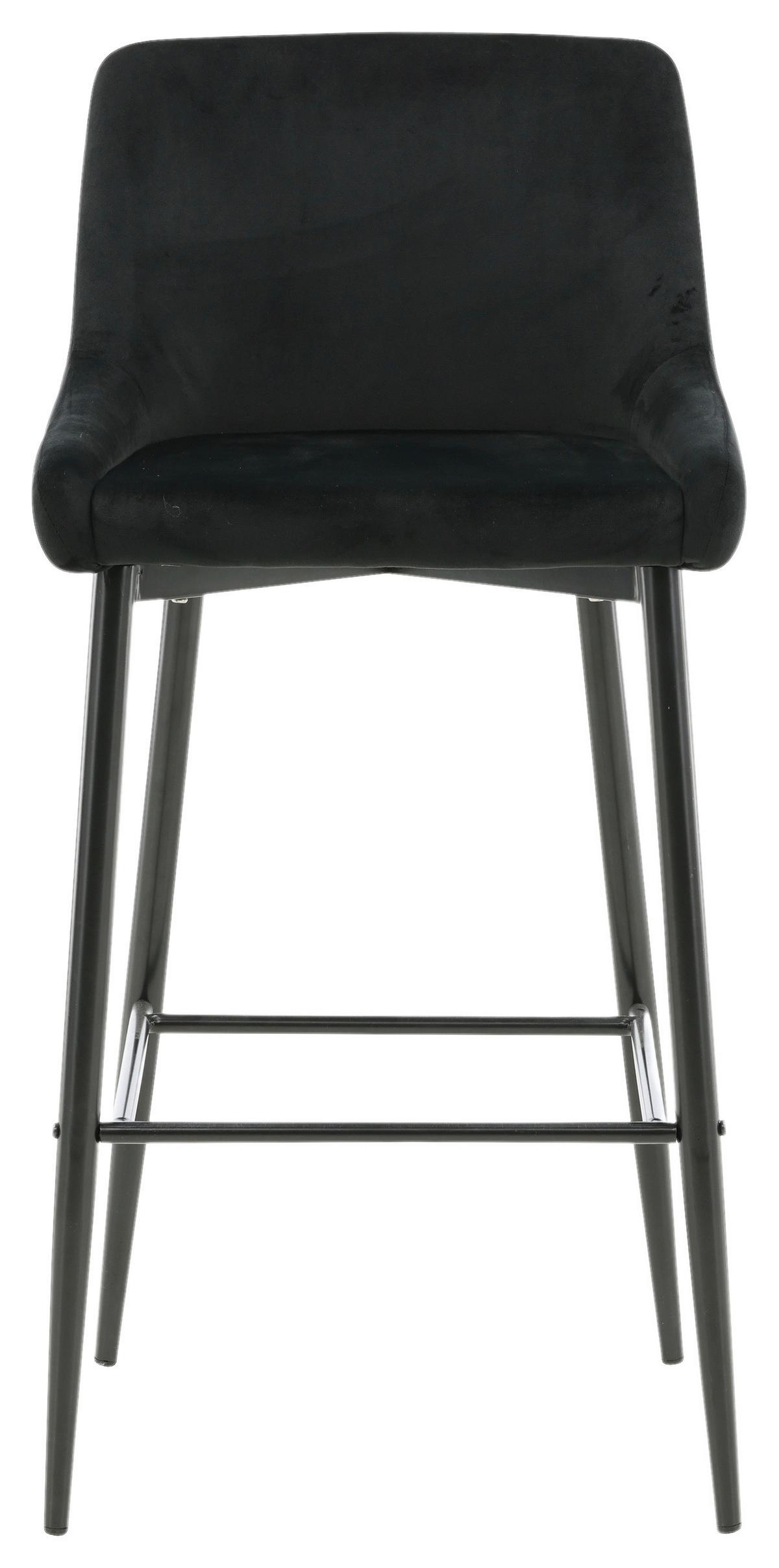 Barhocker-set Plaza Schwarz B: 48 Cm - Schwarz, Design, Kunststoff/Textil (48/105/57cm) - Livetastic