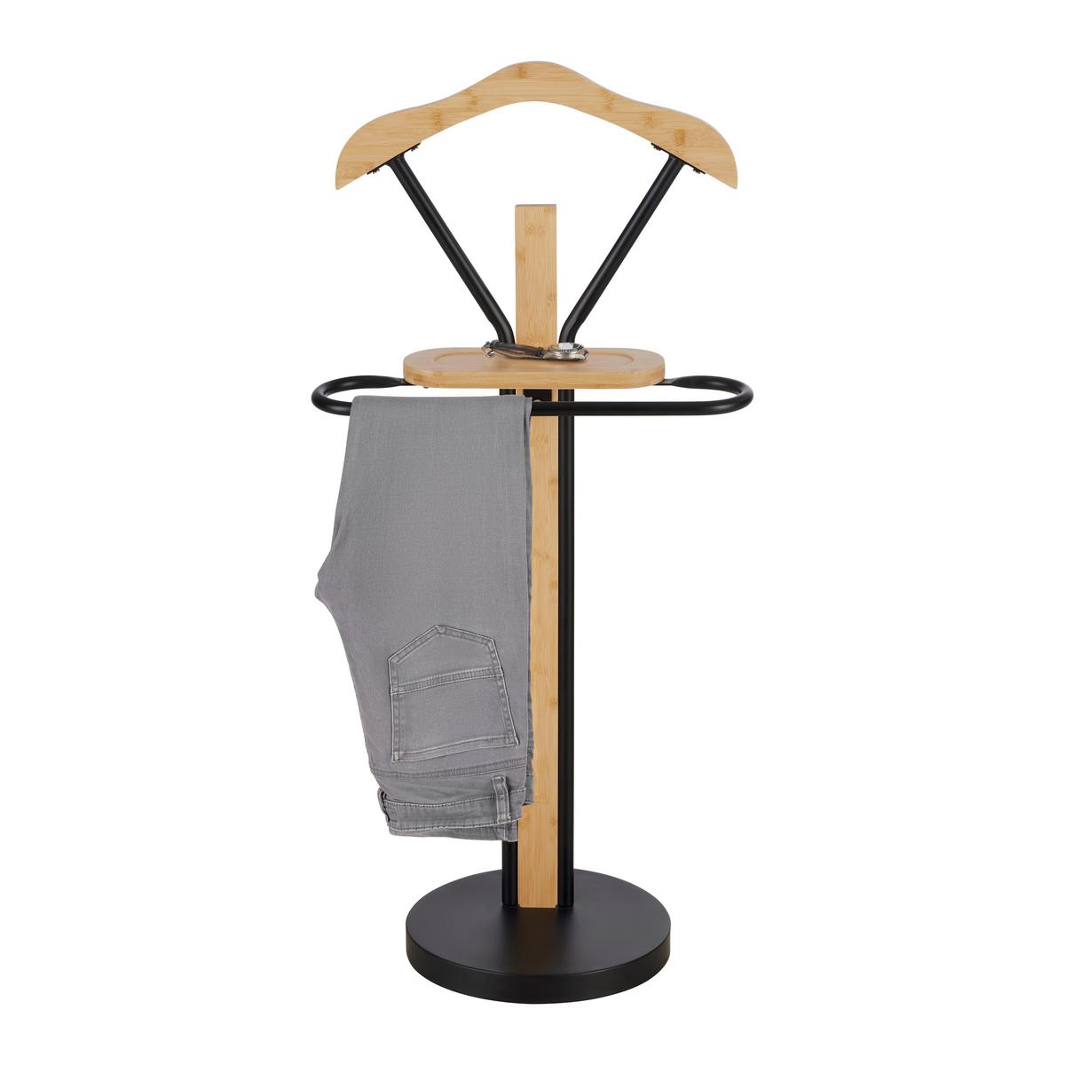 NEMÝ SLUHA ARTURO - čierna/prírodná farba, Modern, kov/drevo (48/109/29,5cm) - Mömax