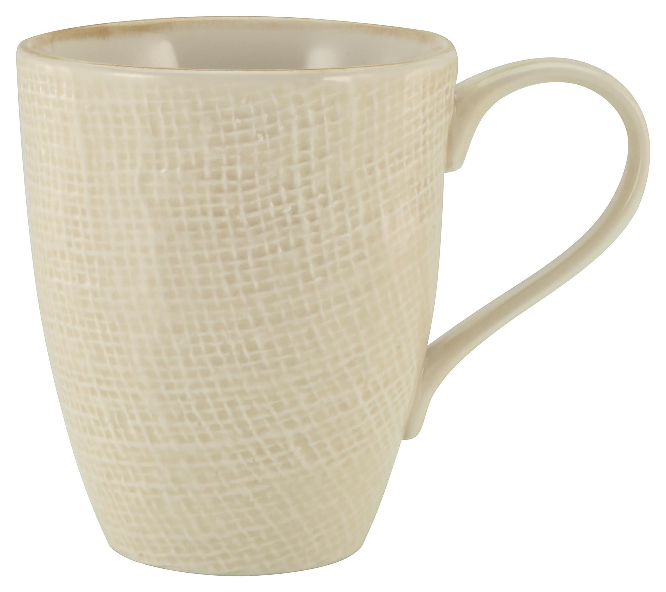Hrnček Na Kávu Canvas, Ca. 330ml, Krémová - biela/krémová, keramika (13/9/11cm) - Premium Living