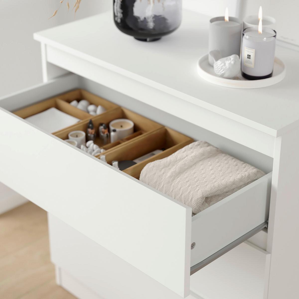 Kommode Mara 2 Weiß B: 77 Cm - Weiß, Trend, Holz (77/80,4/42cm)