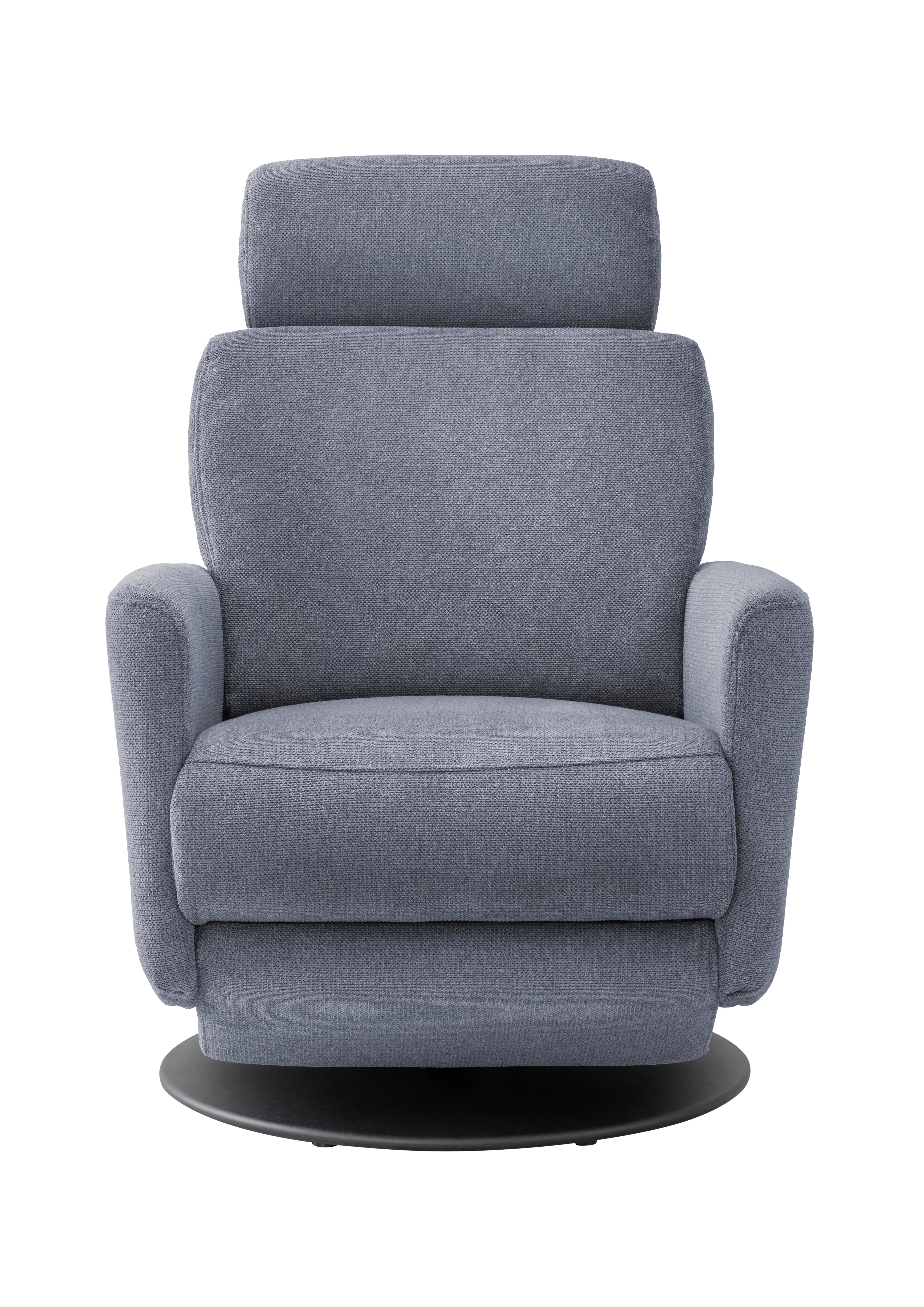 Relaxsessel Centrale T: 87-154 cm, Hellblau - Schwarz/Hellblau, MODERN, Textil (77/105/87-154cm) - Livetastic