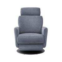 Relaxsessel Centrale T: 87-154 cm, Hellblau - Schwarz/Hellblau, MODERN, Textil (77/105/87-154cm) - Livetastic