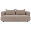 3-Sitzer-Sofa Ferro Hellbraun B: 200 cm - Hellbraun/Schwarz, Design, Textil (200/76/96cm) - Livetastic