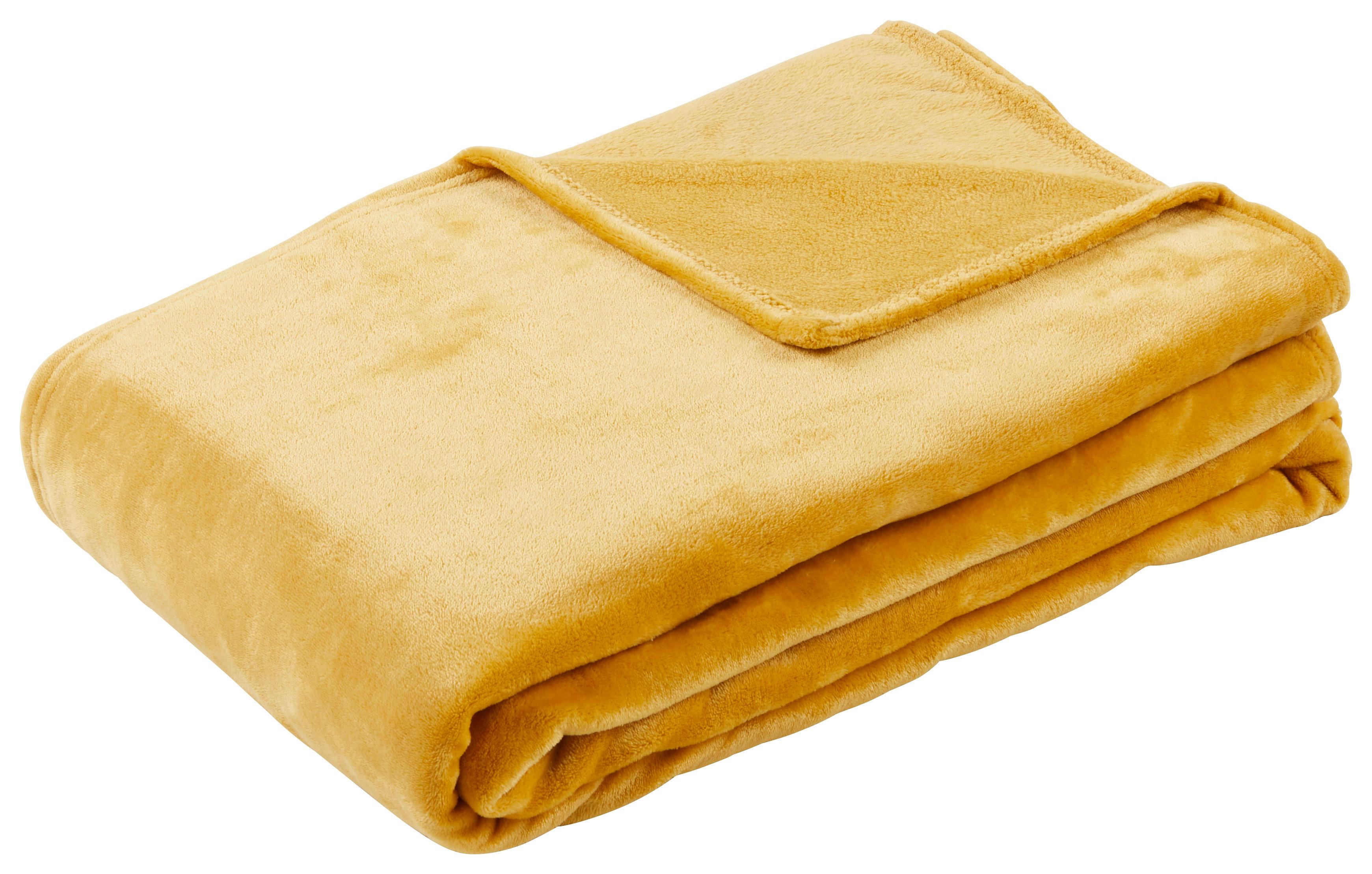 Mäkká Deka Michael Xxl, 220/240cm, Žltá - kari žltá, textil (220/240cm) - Modern Living