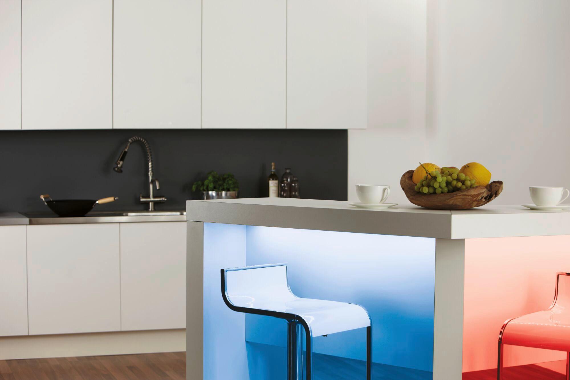 LED-Stripe 500 cm dimmbar Farbwechsler + Fernbedienung - Weiß, Basics, Kunststoff/Metall (500cm) - Paulmann