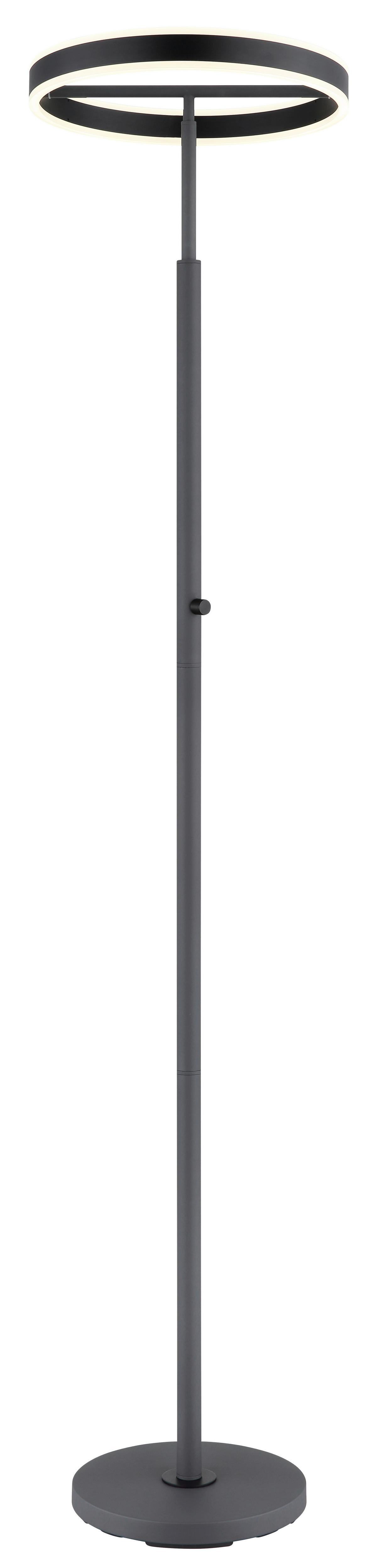 Led-stehleuchte Drehdimmer - Anthrazit/Schwarz, Design, Kunststoff/Metall (40/181cm) - Globo