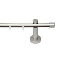 Vorhangstange Chromfarben L: 330 cm - Chromfarben, KONVENTIONELL, Metall (330cm)