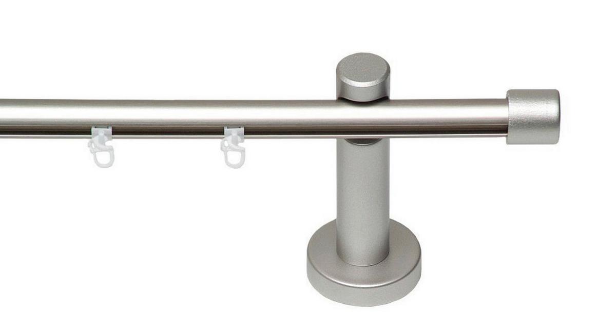 Vorhangstange Chromfarben L: 330 cm - Chromfarben, KONVENTIONELL, Metall (330cm)