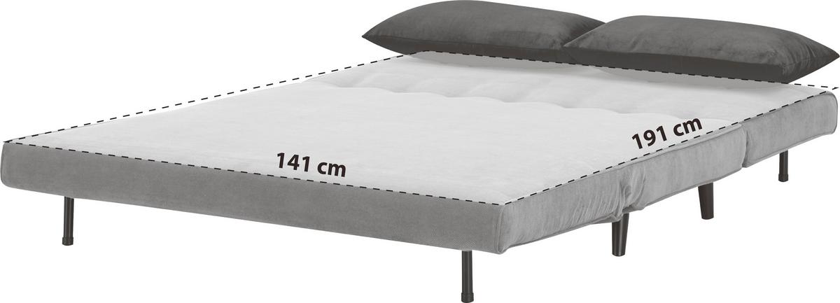 Rozkládací křeslo SVEN 140, šedá / modrá tkanina - šedá/modrá, Moderní (141/81/90cm)