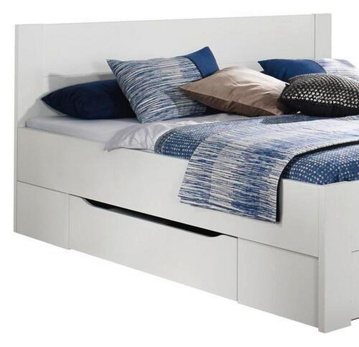 Stauraumbett 180x200 Isotta, Weiß - Weiß, KONVENTIONELL, Holzwerkstoff (180/200cm) - Rauch Möbel