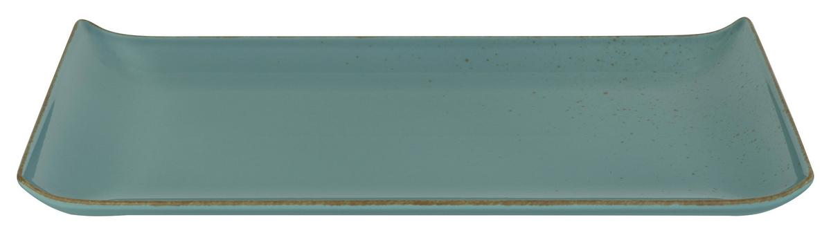 Servírovací podnos Capri, 32/16,5 cm - zelená, Moderní, keramika (32/16,5/2cm) - Premium Living