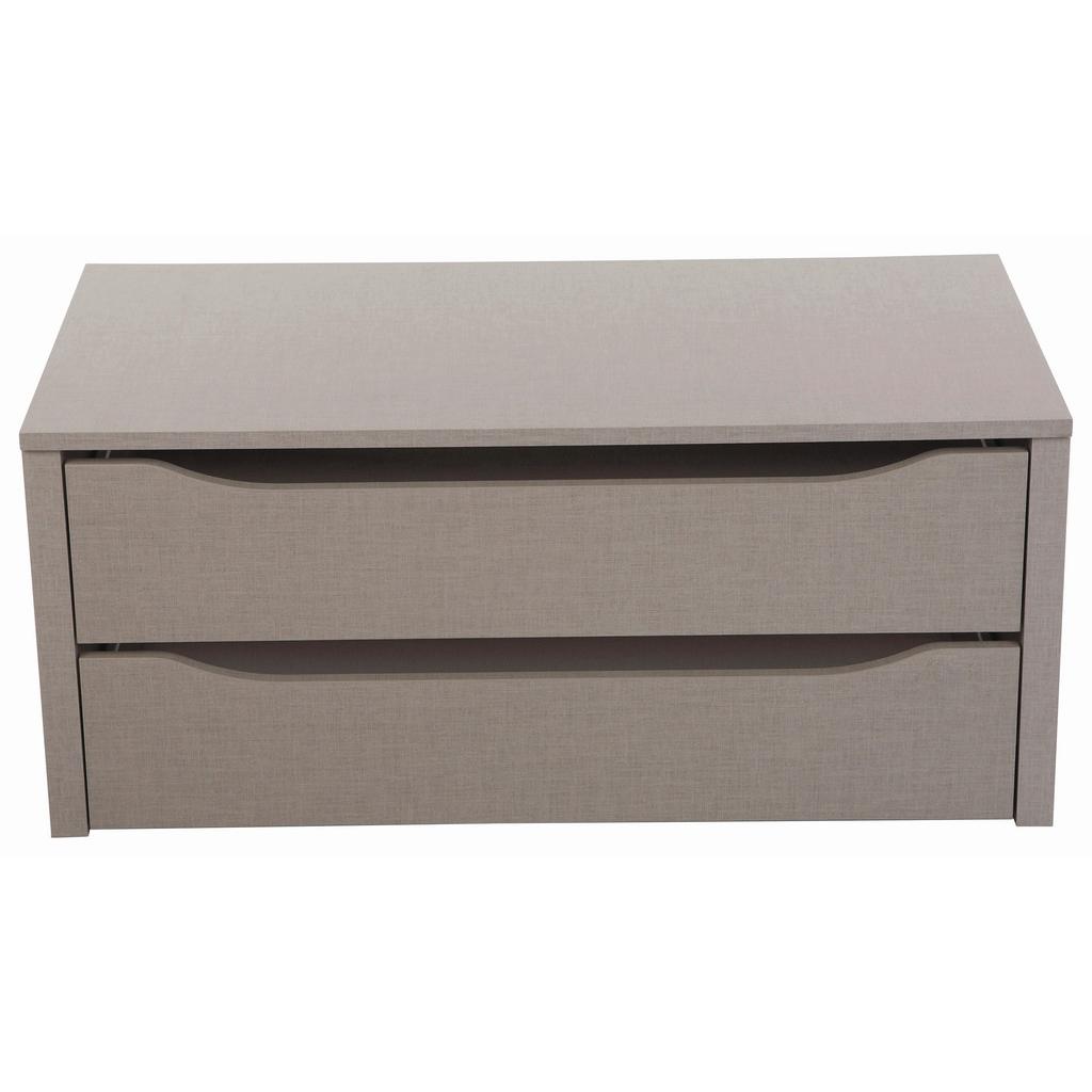 Schubkasteneinsatz B: 88 cm Leinenoptik 2 Laden