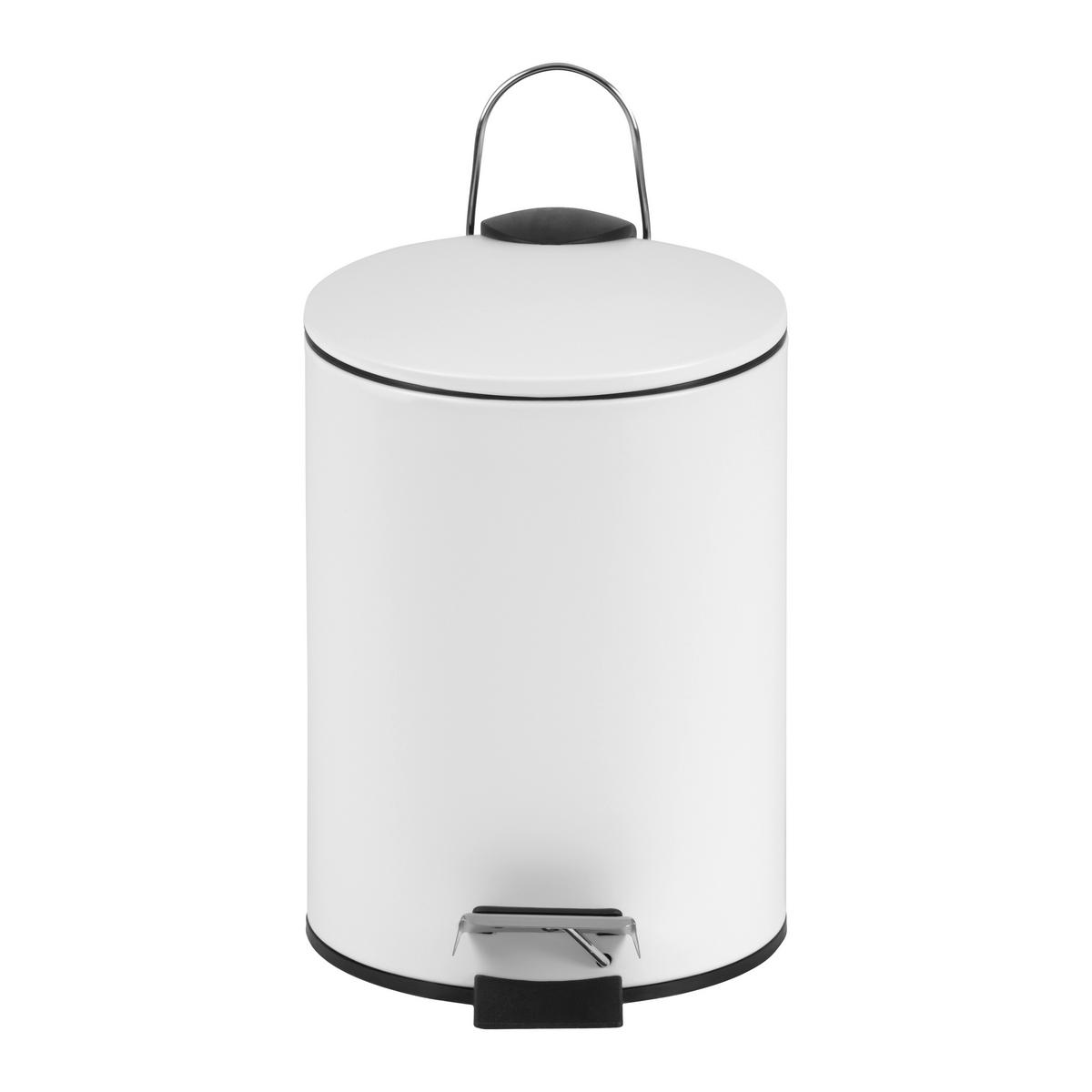 Kozmetický  kôš biela, 3L - čierna/biela, Modern, kov/plast (17/25cm) - Mömax