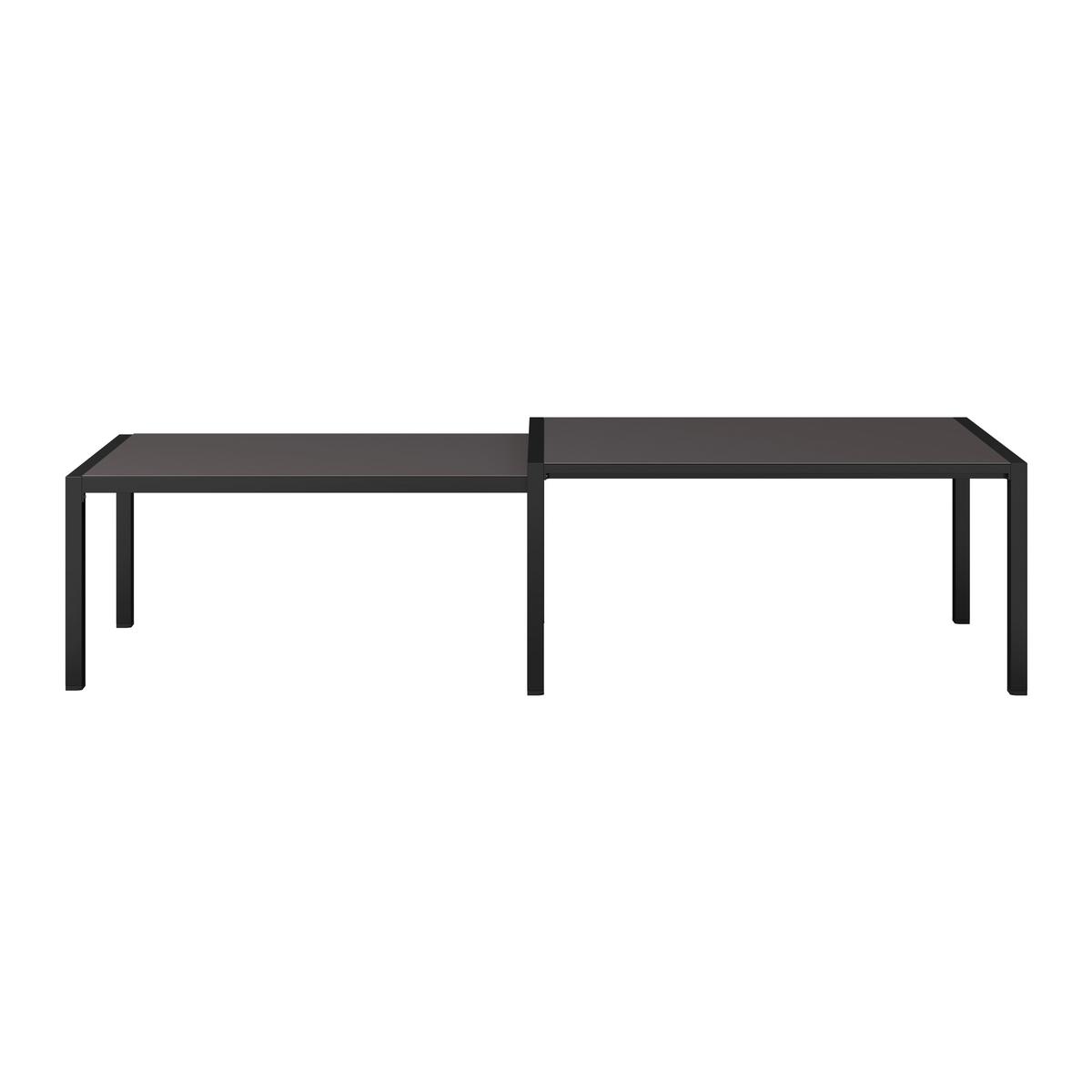 Ausziehtisch Tampa - Dunkelgrau/Anthrazit, MODERN, Glas/Metall (150-285/69/90cm) - Beldano