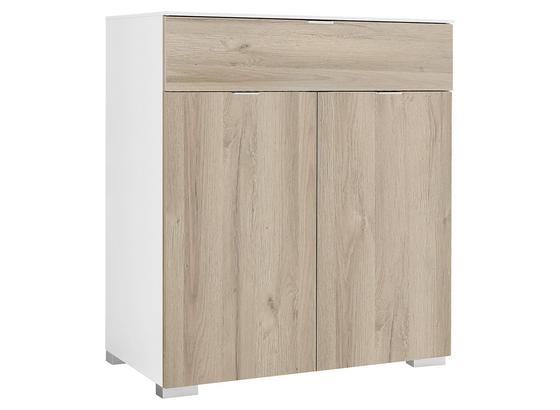 Kommode mit Soft-Close 80cm Includo Weiß, Puccini - Alufarben/Weiß, MODERN, Holzwerkstoff (80/96/40cm) - MID.YOU Kommode mit Soft-Close 80cm Includo Weiß, Puccini - Alufarben/Weiß, MODERN, Holzwerkstoff (80/96/40cm) - MID.YOU