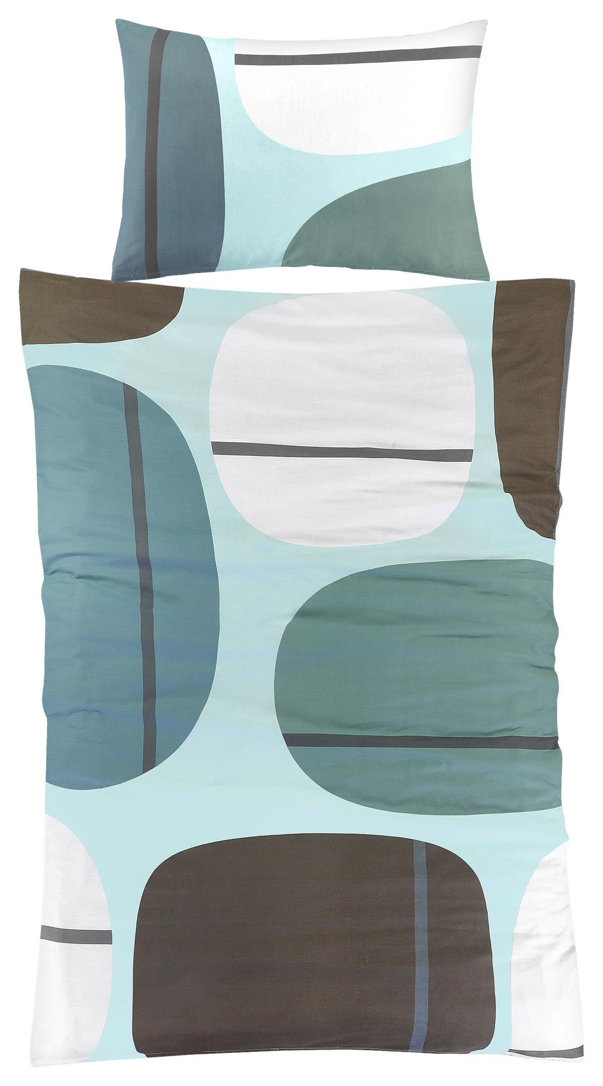 Ágyneműhuzat-garnitúra Tabea - sötétkék/pasztellkék, Modern, textil - Luca Bessoni