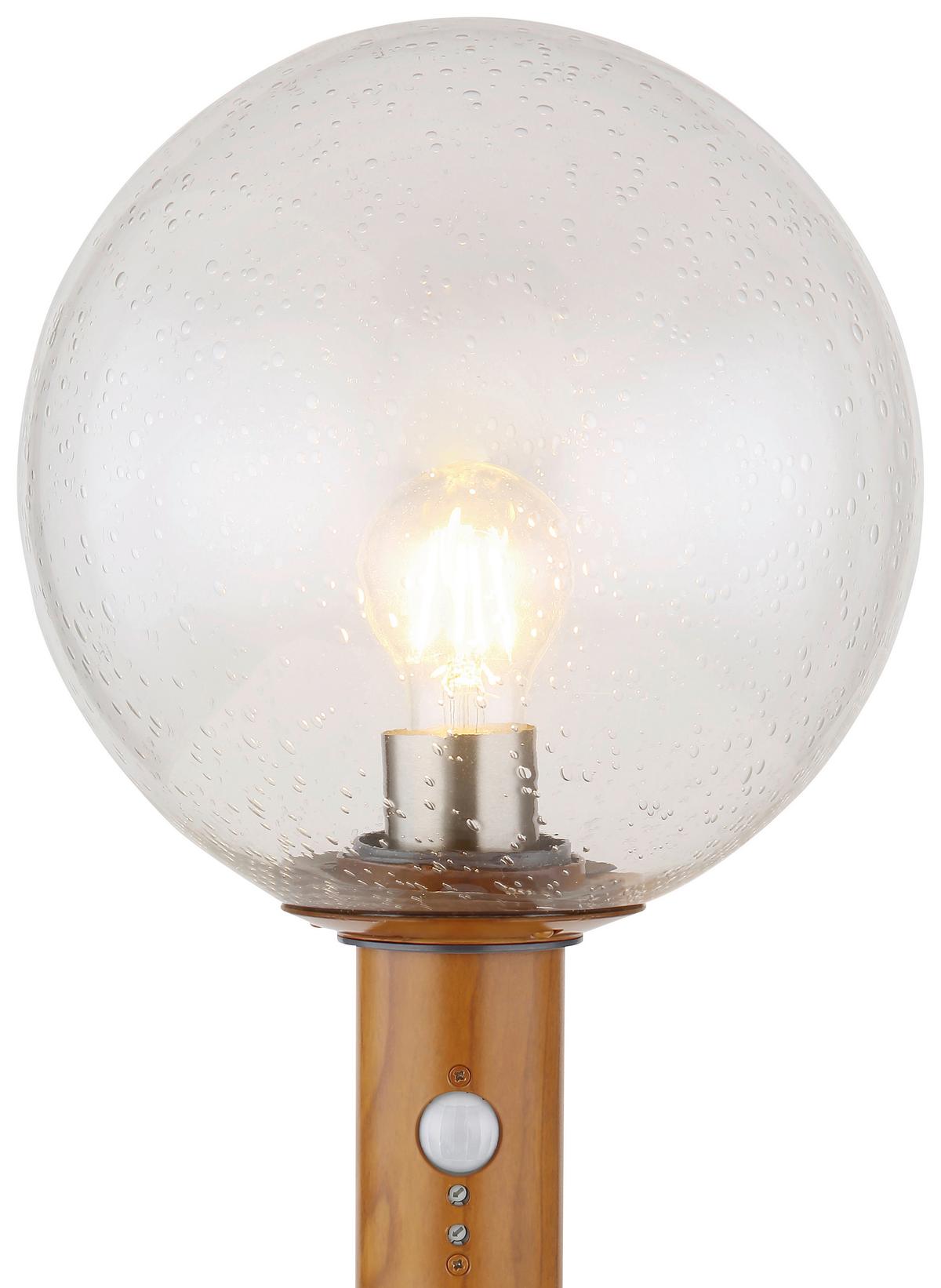 Außenleuchte Ossy 15 Watt Glas - Klar/Naturfarben, Basics, Glas/Metall (25/50cm) - Globo