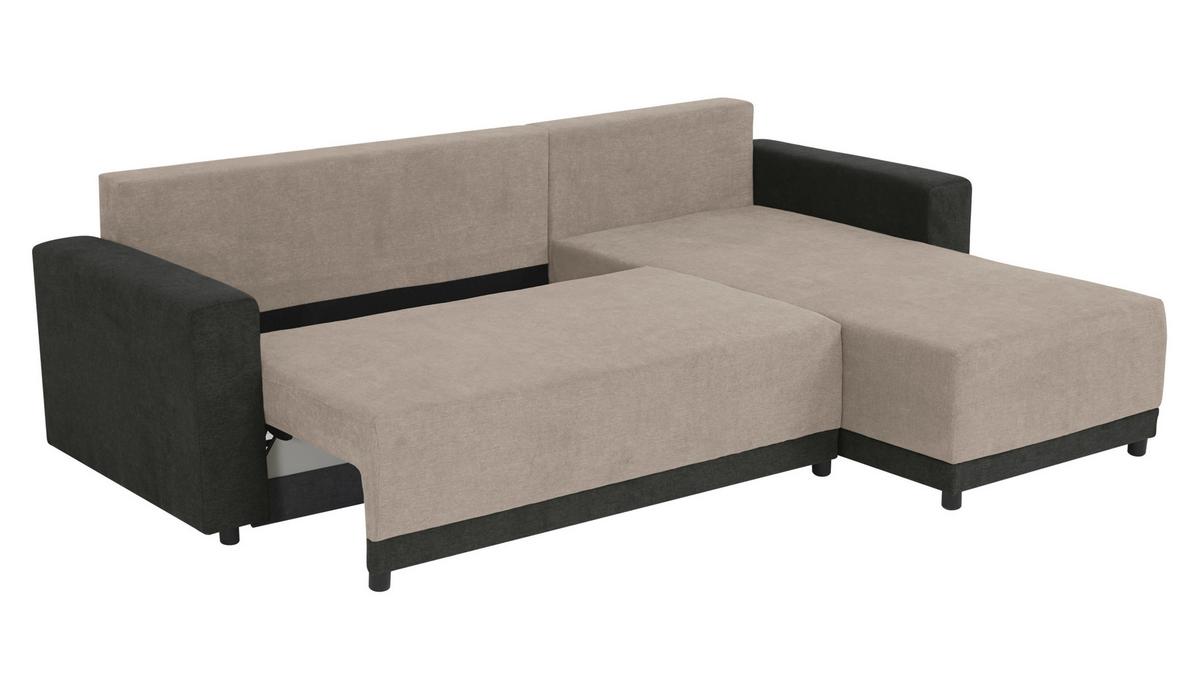 Ecksofa Time Anthrazit, Greige S: 178x248cm - Greige/Anthrazit, Design, Textil (178/248cm) - MID.YOU