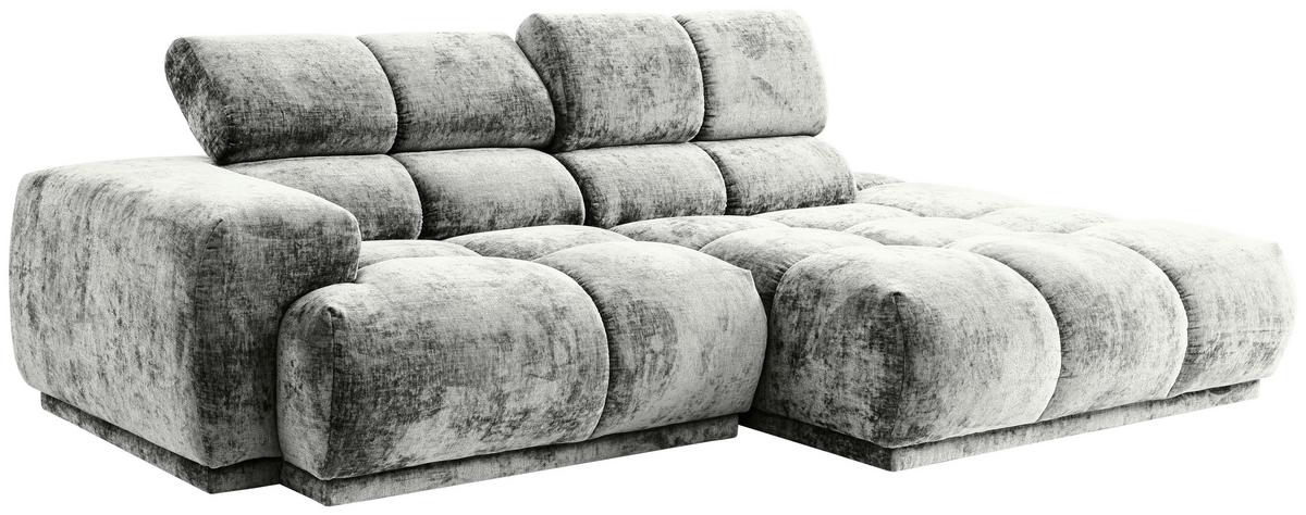 Ecksofa Chani Grau, Schenkel: 239x150 cm - Grau, MODERN, Textil (239/150cm) - MID.YOU