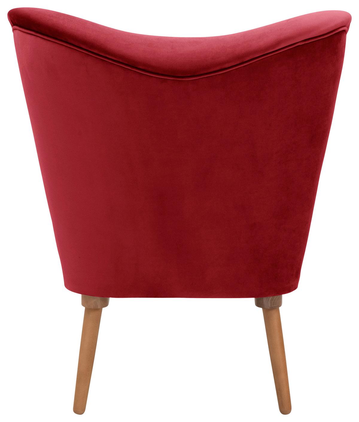 Sessel Jack - Rot/Erlefarben, Design, Textil (74/72/90cm) - Max Winzer