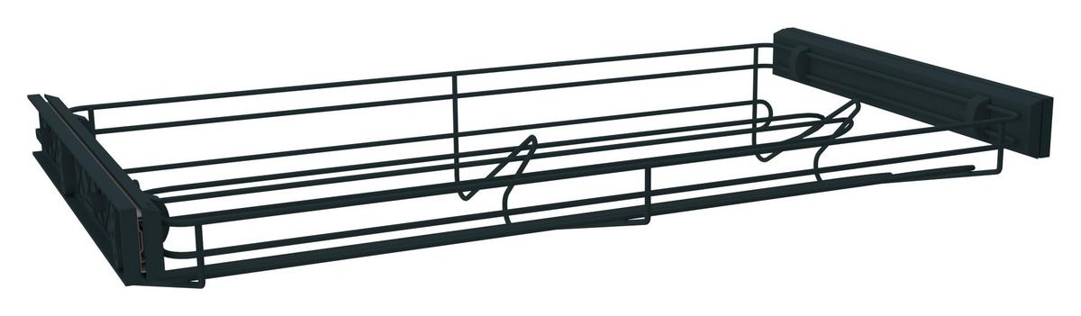 POLICA NA TOPÁNKY UNIT - antracitová, Modern, kov (87,9/14/46,2cm) - Ondega